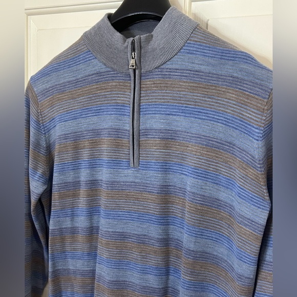 Peter Millar Men’s Medium 1/4 Zip Legend Wool Sweater - Picture 3 of 8